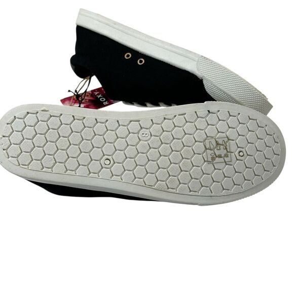 Roxy Pierview Black Canvas Lace Up Low Top Cushion Sneaker‎ Sz 10 New w/Tag NWOB - Picture 11 of 15
